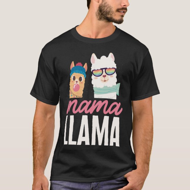 Camiseta Animales de la granja Llama - Mama Llama Pullover  (Anverso)