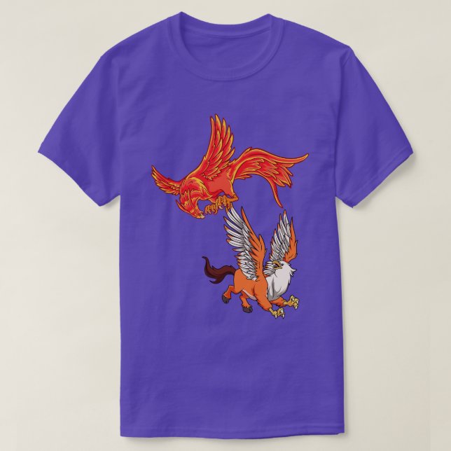 Camiseta Animales de la mitología Fénix vs Hipogryph (Diseño del anverso)