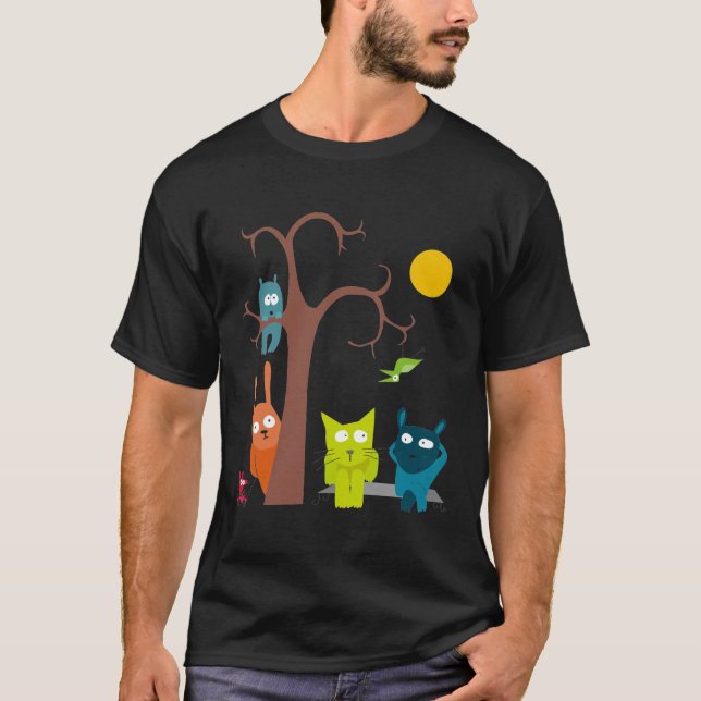 Camiseta Animales de la noche (Anverso)