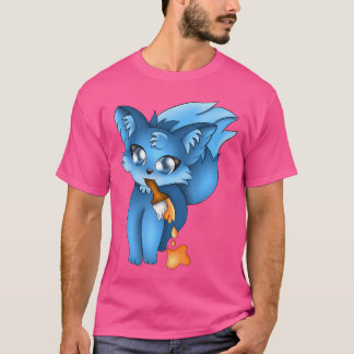 Camiseta Animales de la zorra azul cúrcuta