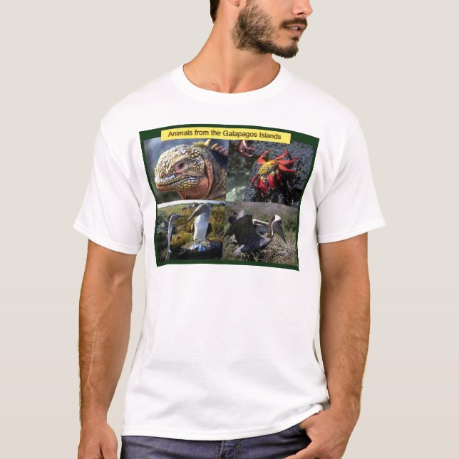 Camiseta Animales de las islas de las Islas Galápagos (Anverso)
