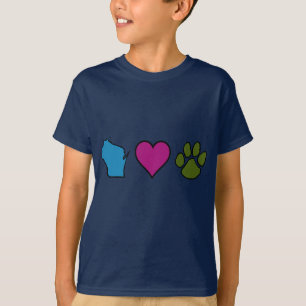 Camiseta Animales de los corazones de Wisconsin