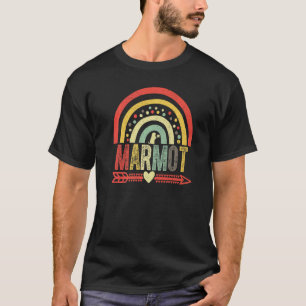 Camiseta Animales de marmota con silueta de marmota arcoiri