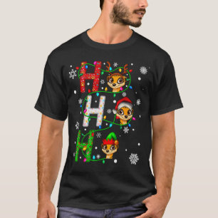 Camiseta Animales de Meerkat con sombrero de Santa de Navid