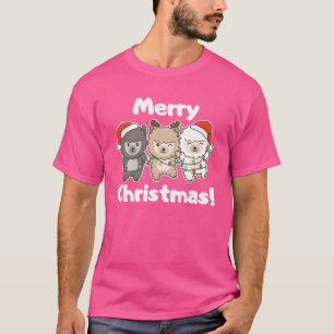 Camiseta Animales de Navidad de invierno de alpaca Alpaca r
