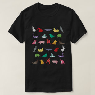 Camiseta Animales De Origami De Papel Para Los Amantes Del