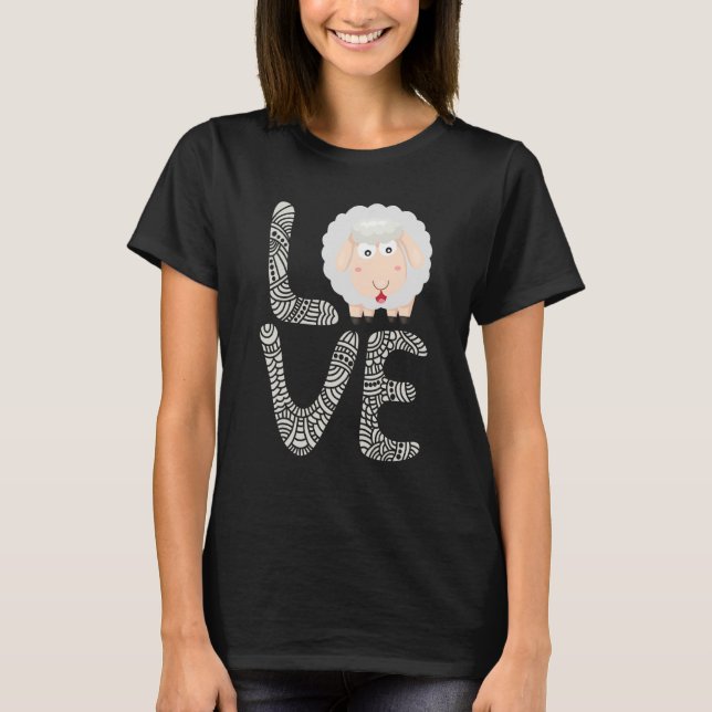 Camiseta Animales de pastor de ovejas de amor (Anverso)