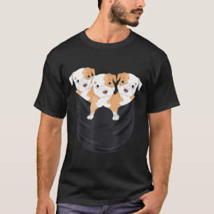 Camiseta Animales de Pitbull Big Pocket Dog Dueños de perro
