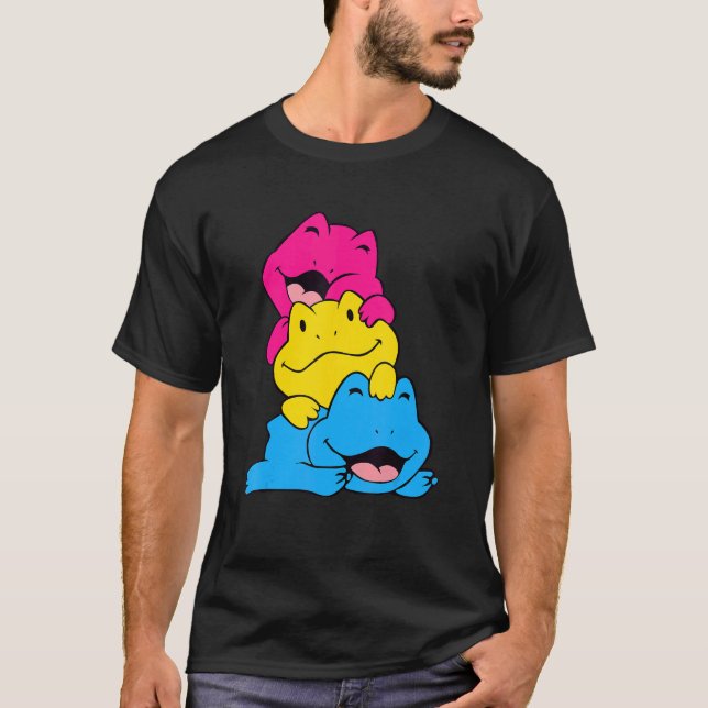 Camiseta Animales De Rana Lgbtq Gay Bandera Pansexual (Anverso)