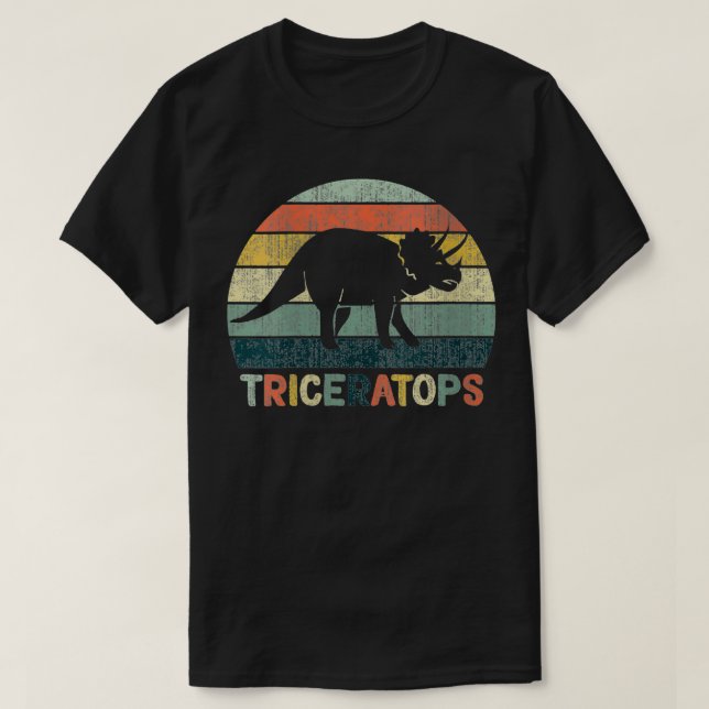 Camiseta Animales de reptiles de dinosaurio de Triceratops (Diseño del anverso)