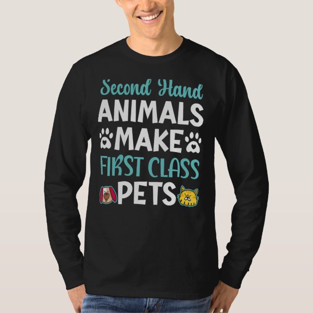Camiseta Animales de segunda mano hacen Mascotas de primera (Anverso)