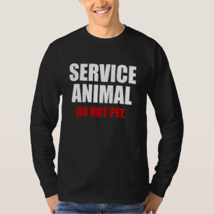 Camiseta Animales de servicio no Mascota Divertido amante d