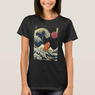 Camiseta Animales de surfista divertidos de la ola del Kana