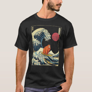 Camiseta Animales de surfista divertidos de la ola del Kana