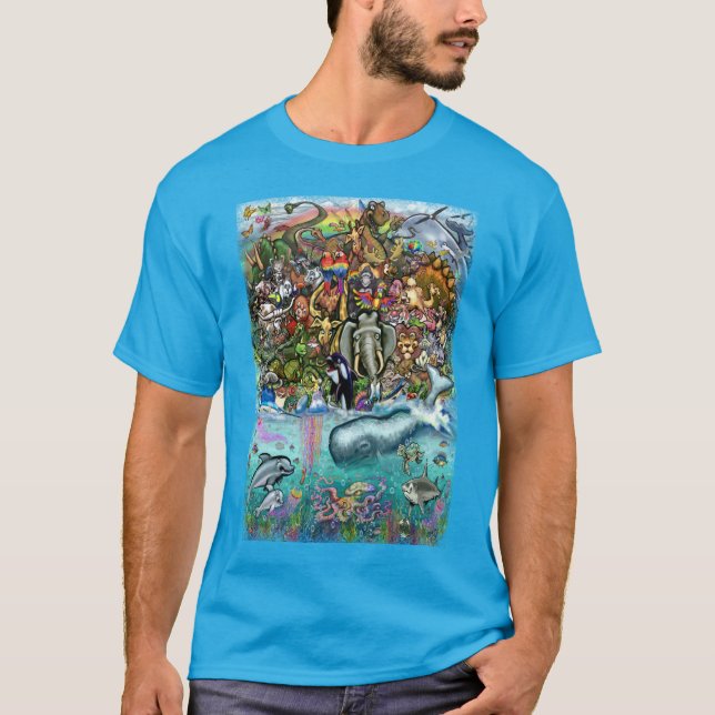 Camiseta Animales de tierra y mar (Anverso)
