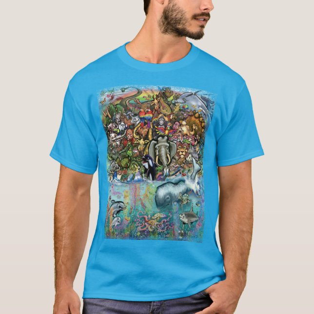 Camiseta Animales de tierra y mar (Anverso)