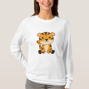 Camiseta Animales De Tiros De Gato Grande Para Niños