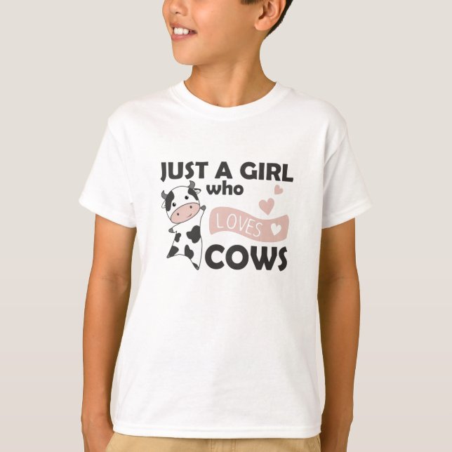 Camiseta Animales De Vaca Cute Para Chicas Divertido Amor D (Anverso)