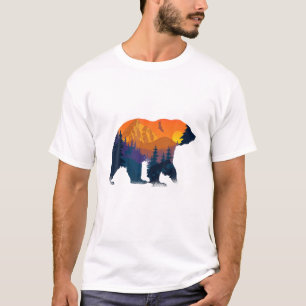 Camiseta Animales de vida salvaje surrealistas de doble exp