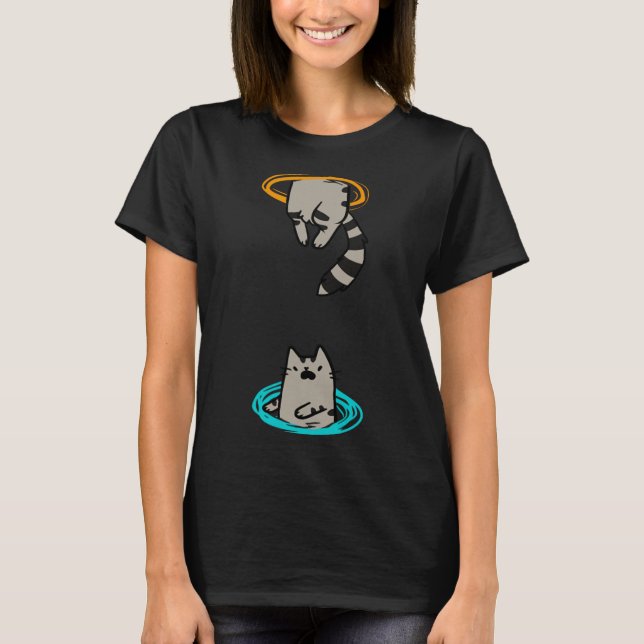 Camiseta Animales de video divertidos de gato (Anverso)