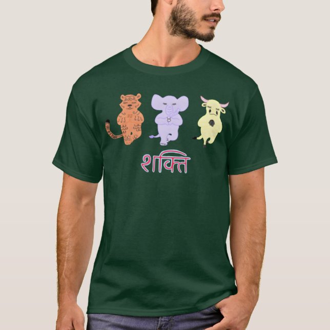 Camiseta Animales de yoga divertidos (Anverso)