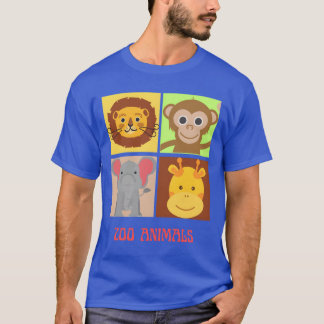 Camiseta animales de zoológico familia