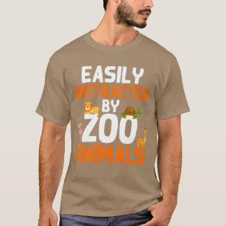 Camiseta Animales de zoológico Jirafa León Flamenco Zoológi