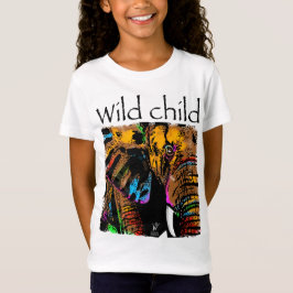 Camiseta Animales del arco iris de elefantes infantiles sil
