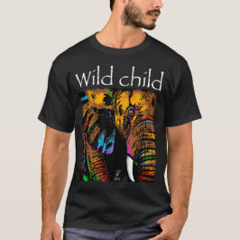Camiseta Animales del arco iris de elefantes infantiles sil