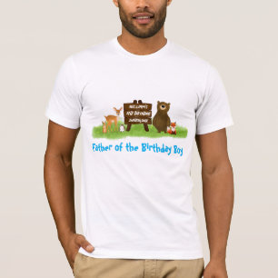 Camiseta Animales del cumpleaños en el bosque rústico del p