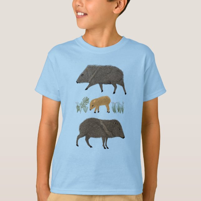 Camiseta Animales del desierto de la familia Javelina (Anverso)