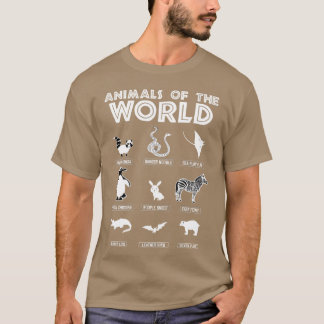 Camiseta Animales Del Mundo Amigos Divertidos Animales