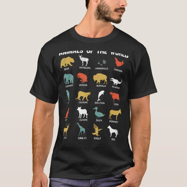 Camiseta Animales del mundo Animales raros (Anverso)