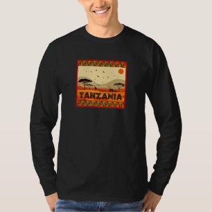 Camiseta Animales del paisaje de la sabana de África Tanzan