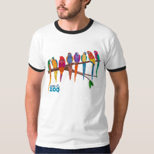 Camiseta Animales del parque zoológico de Mabell, los loro