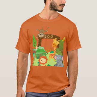 Camiseta animales del zoológico amigo del diseño