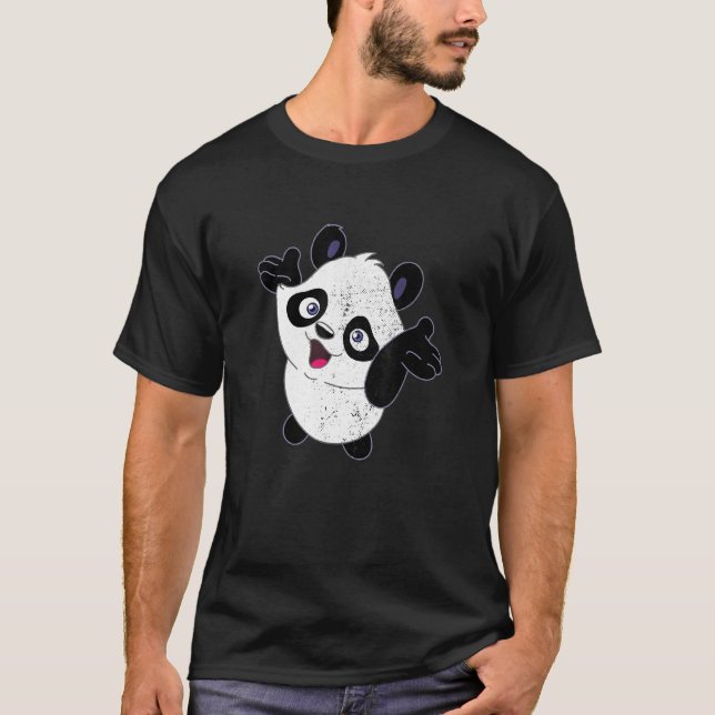 Camiseta Animales del zoológico de Cute Feliz Bebé Panda Zo (Anverso)