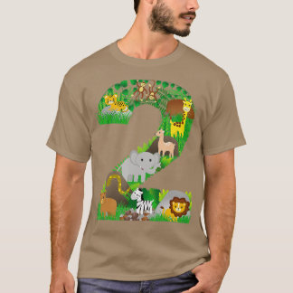 Camiseta Animales del zoológico de la jungla de Safari Núme