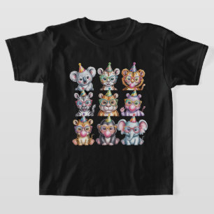 Camiseta Animales del Zoológico Fiesta de Cumpleaños Día de