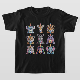 Camiseta Animales del Zoológico Fiesta de Cumpleaños Día de