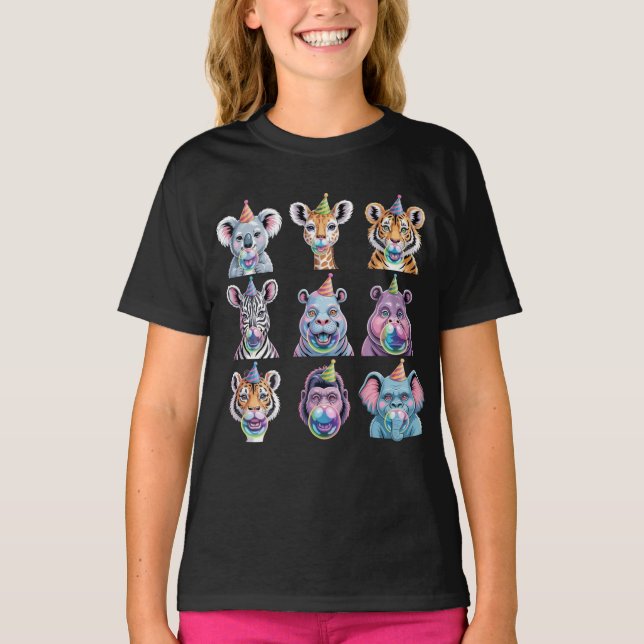 Camiseta Animales del zoológico Fiesta de cumpleaños Día de (Anverso)