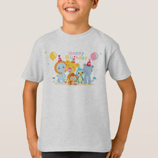 Camiseta Animales del Zoológico Vida Silvestre Cumpleaños A
