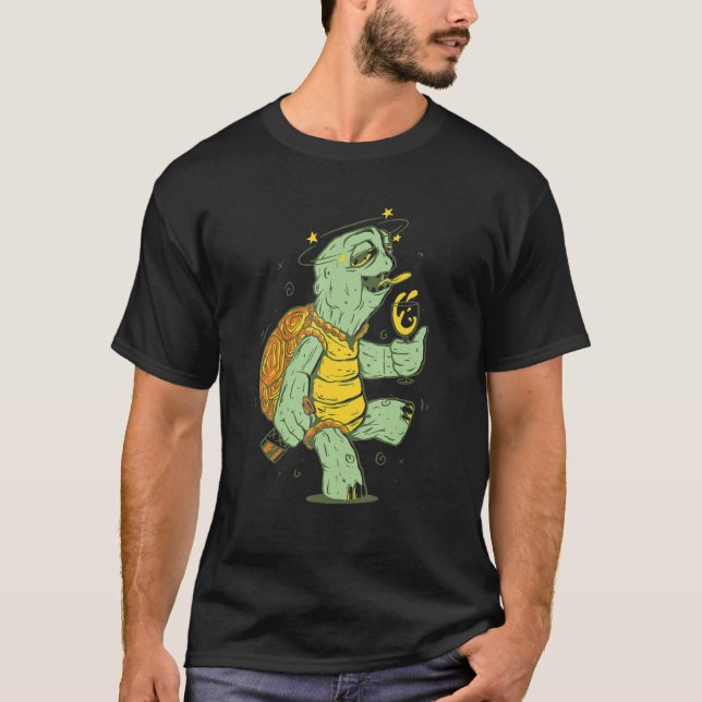 Camiseta Animales densos que se ríen de tortuga son ebrios (Anverso)
