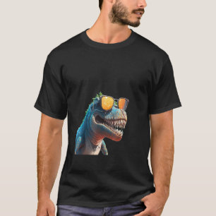 Camiseta Animales Dinosaurio rex gráfico con gafas de sol