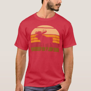Camiseta Animales divertidos al atardecer alces