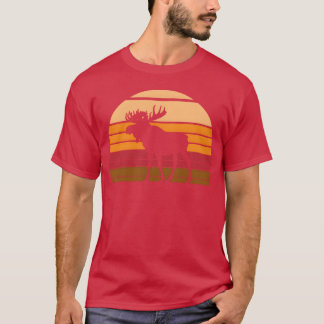 Camiseta Animales divertidos al atardecer alces