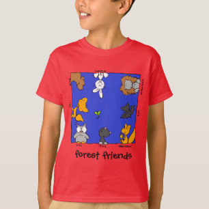 Camiseta Animales divertidos "amigos del bosque del bosque
