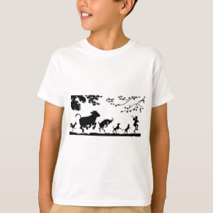 Camiseta Animales divertidos bailando bovinos gallina Silho