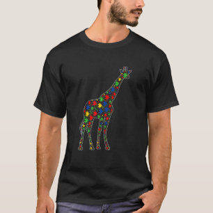 Camiseta Animales divertidos de jirafa desconcertan piezas 