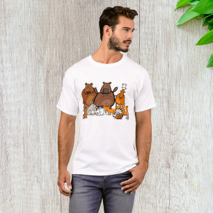 Camiseta Animales Divertidos del Bosque Criaturas Lindas de